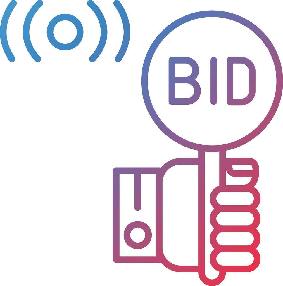 Live Bidding Vector Icon