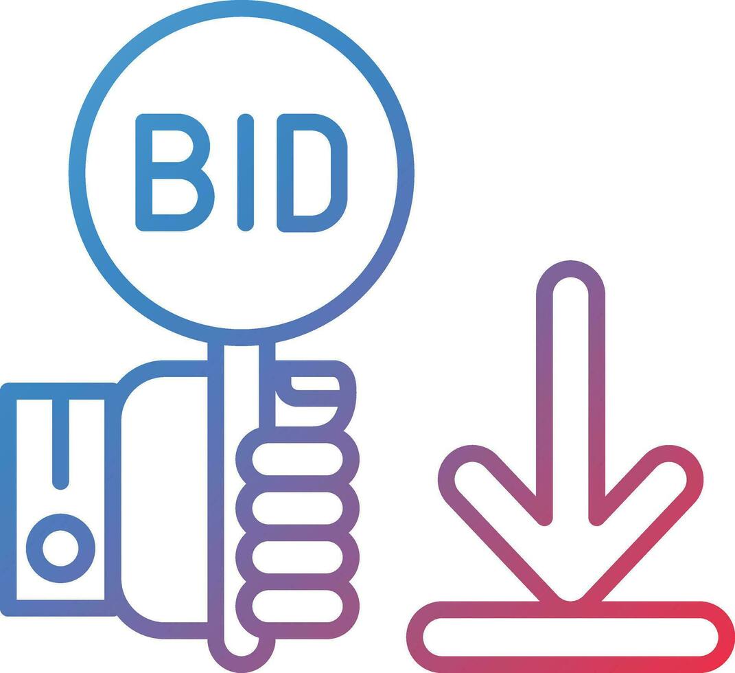 Minimum Bid Vector Icon