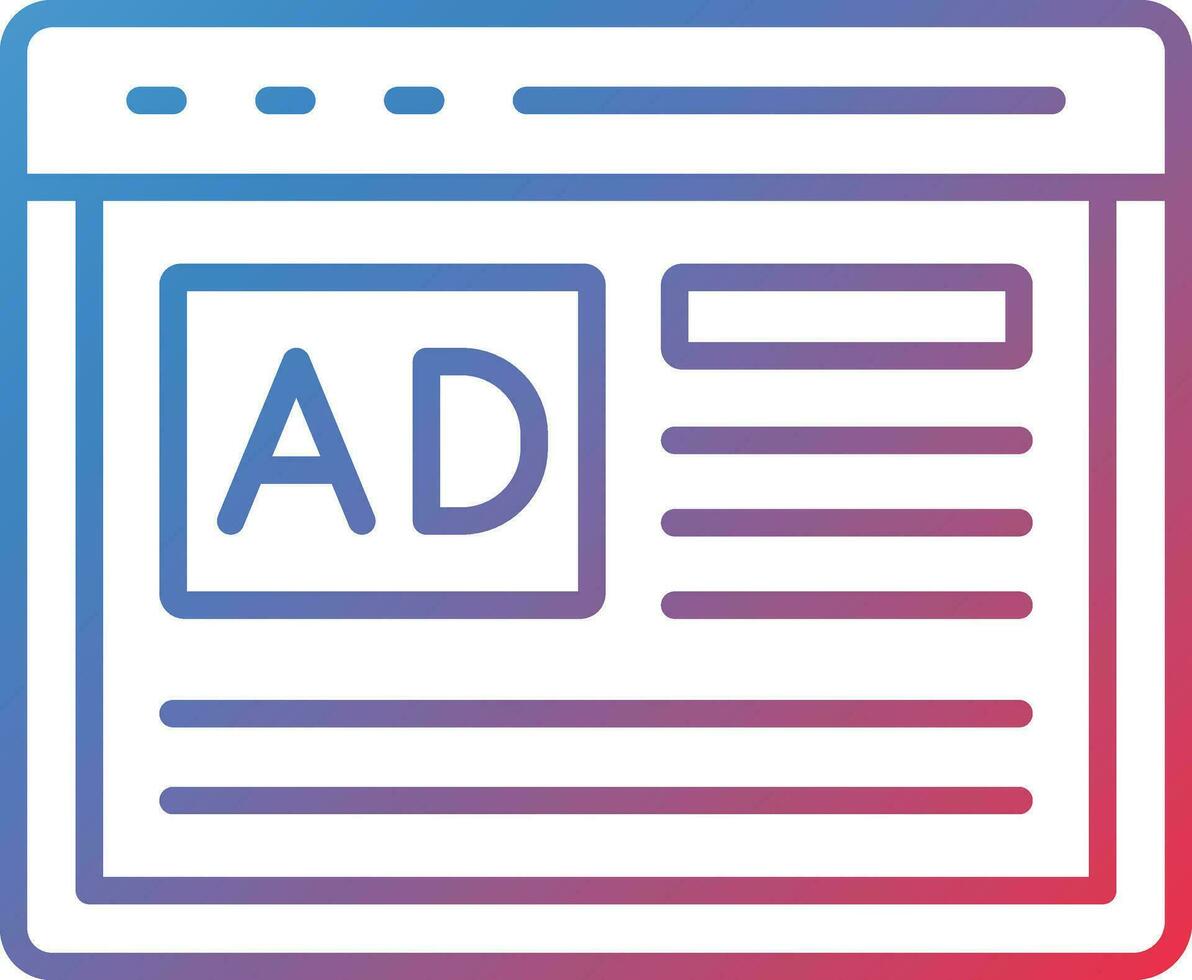 Display Advertising Vector Icon