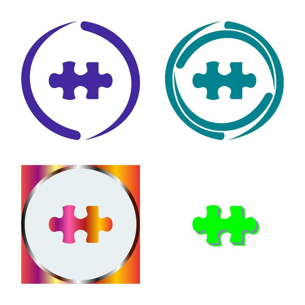 Unique Puzzle Piece Vector Icon