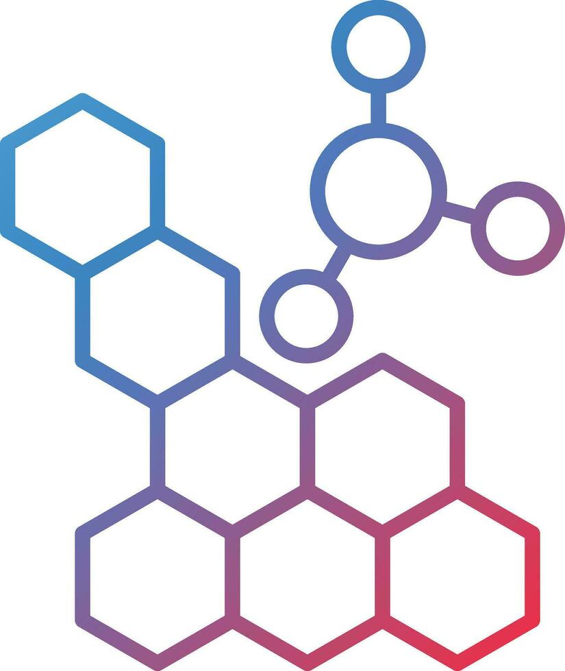 icono de vector de estructura molecular