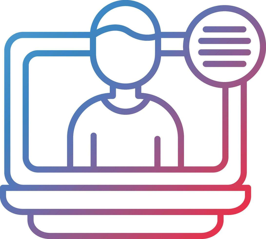 Male Blogger Vector Icon