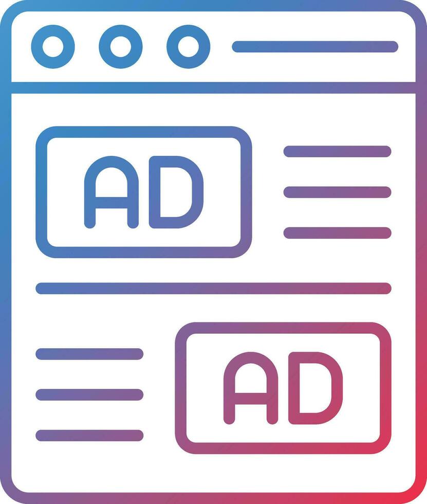 Native Advertising Vector Icon