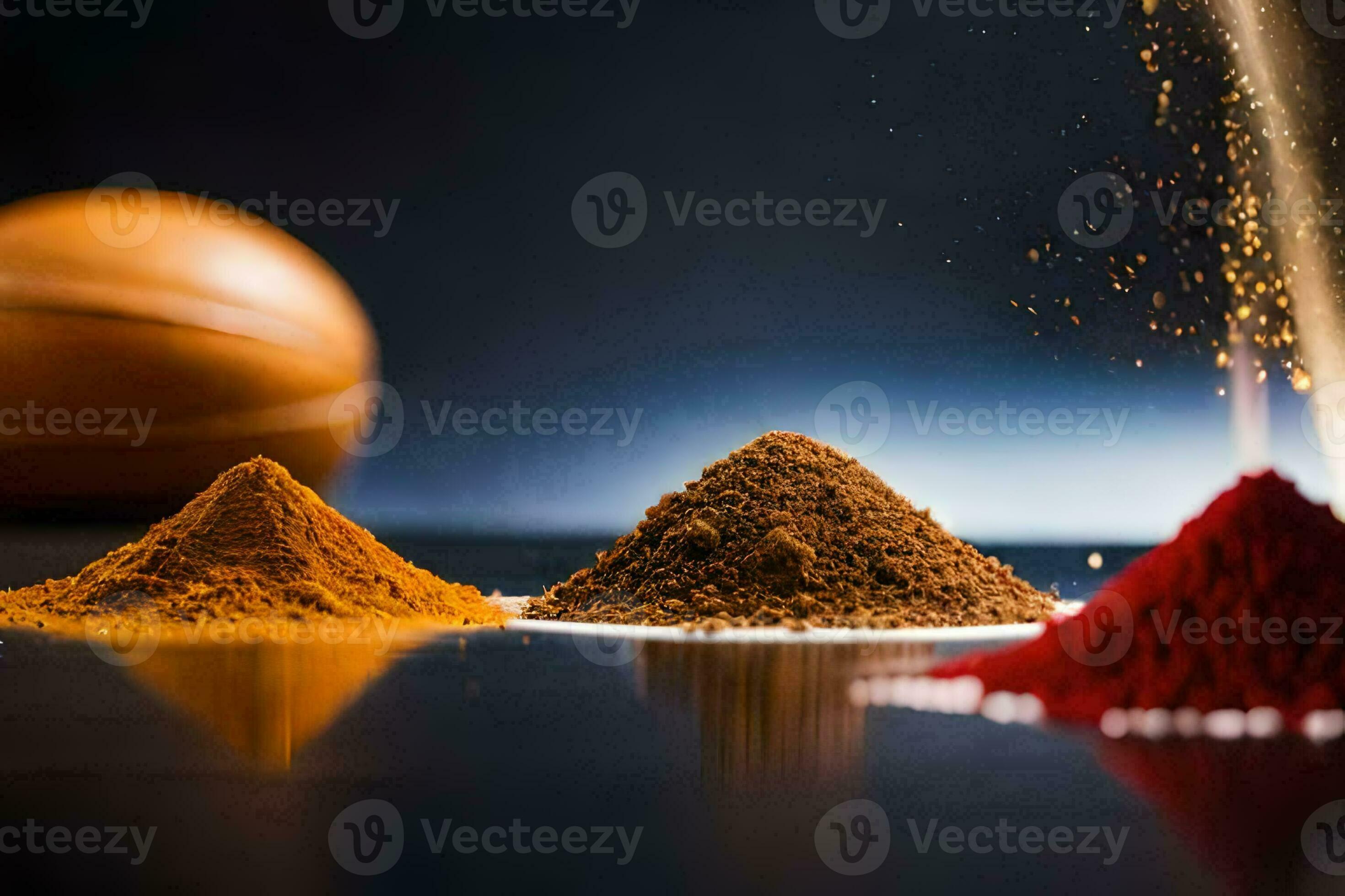 three different types of powder are shown next to a basketball. AI