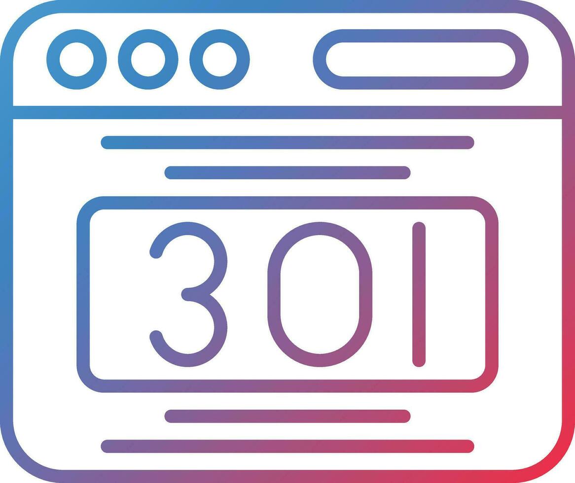 301 redireccionar vector icono