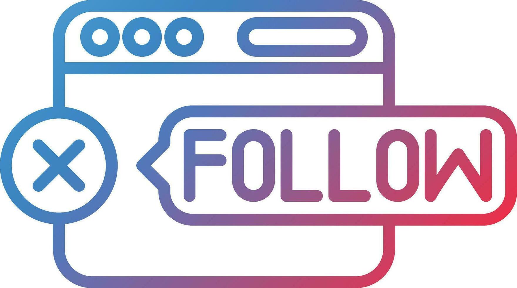 No Follow Vector Icon