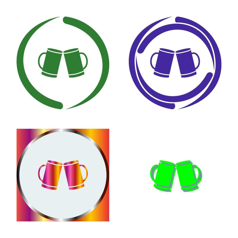 Beers Toasting Vector Icon