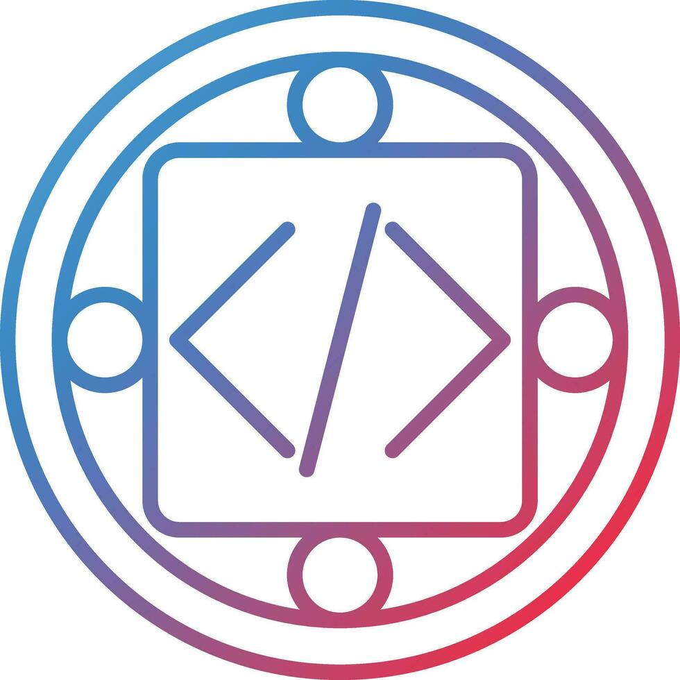 Custom Code Implementation Vector Icon