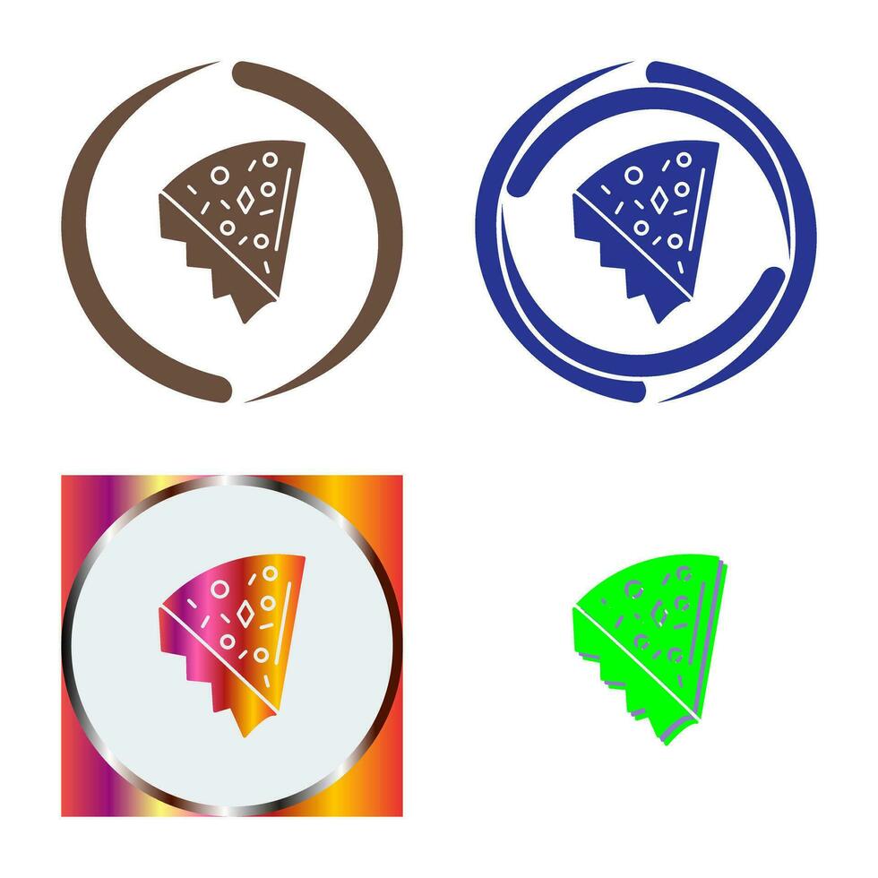 icono de vector de rebanada de pizza