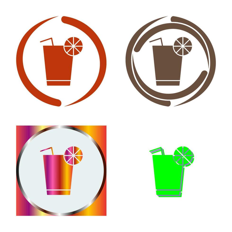 Unique Lemon Juice Vector Icon