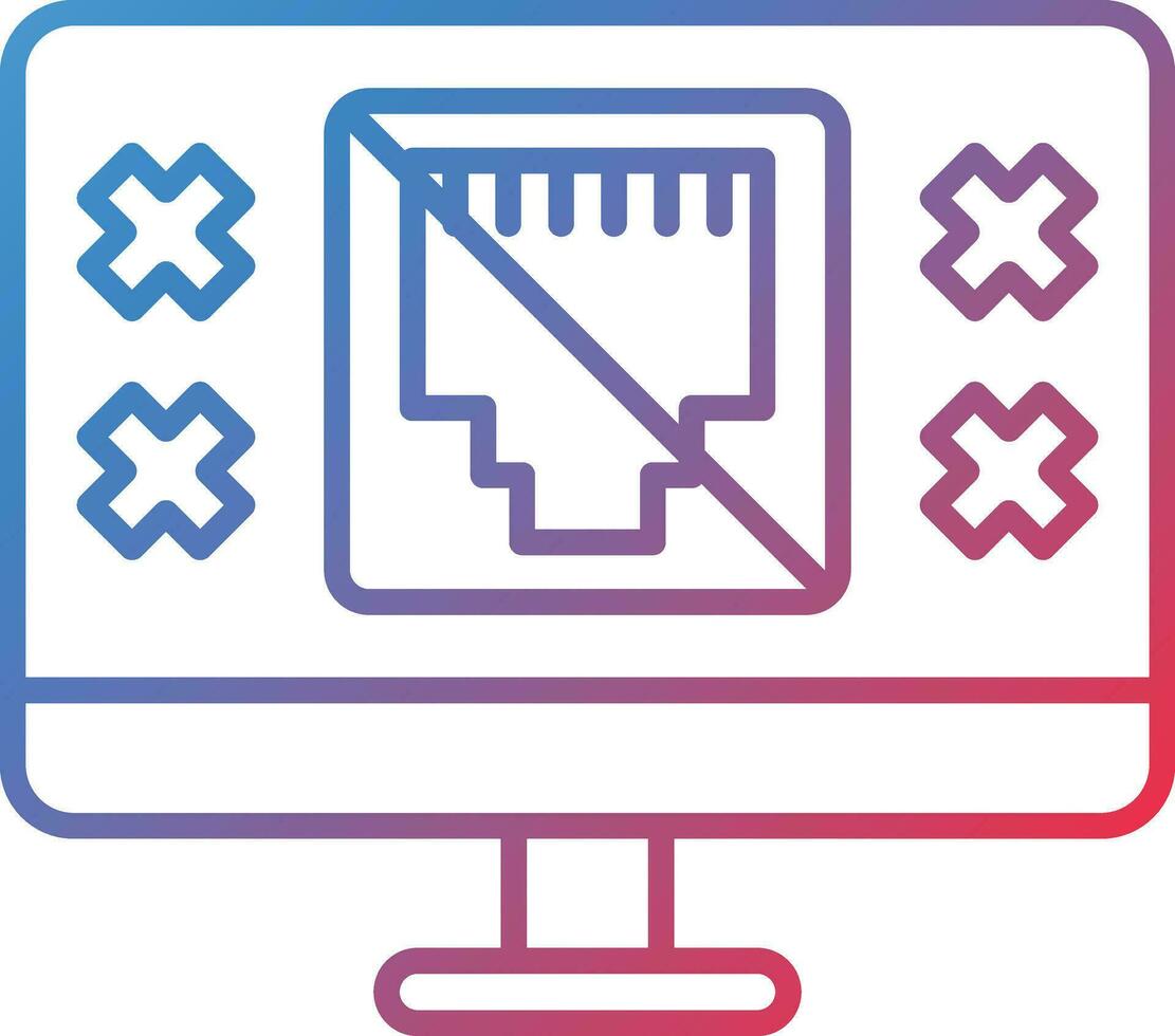 Lan Unplugged Vector Icon