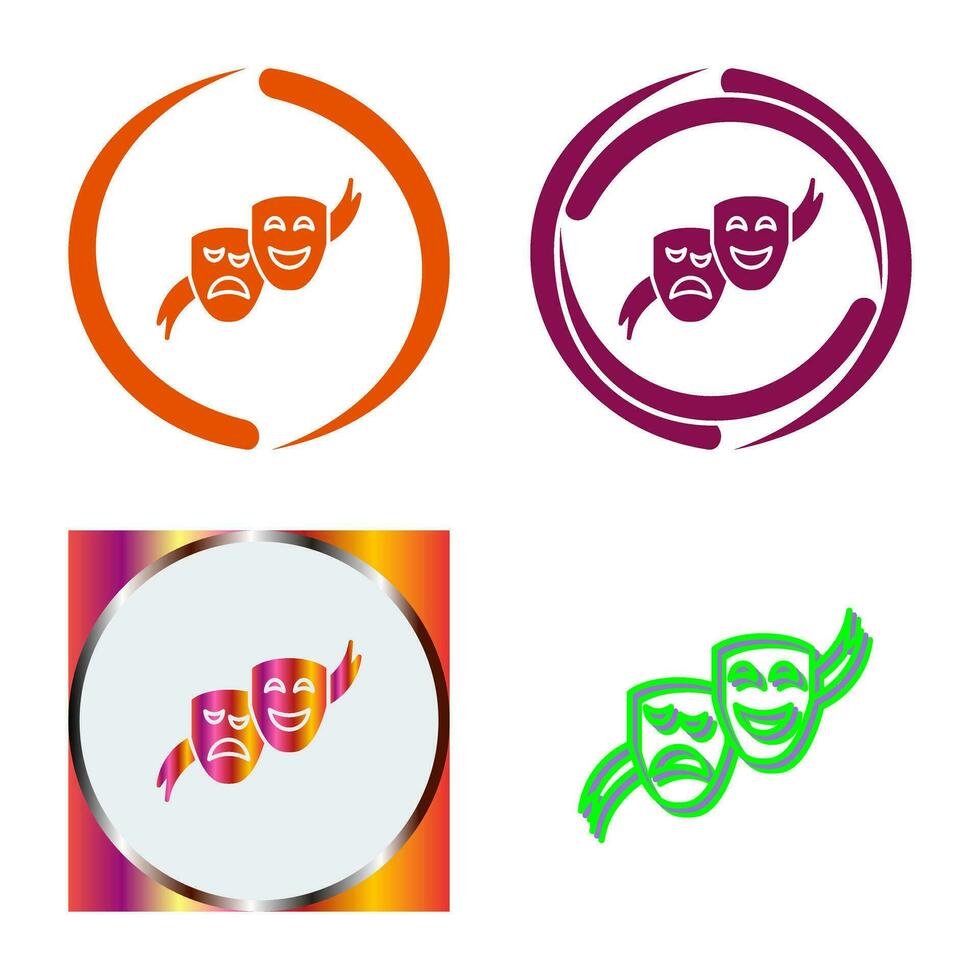 Theater Masks Vector Icon