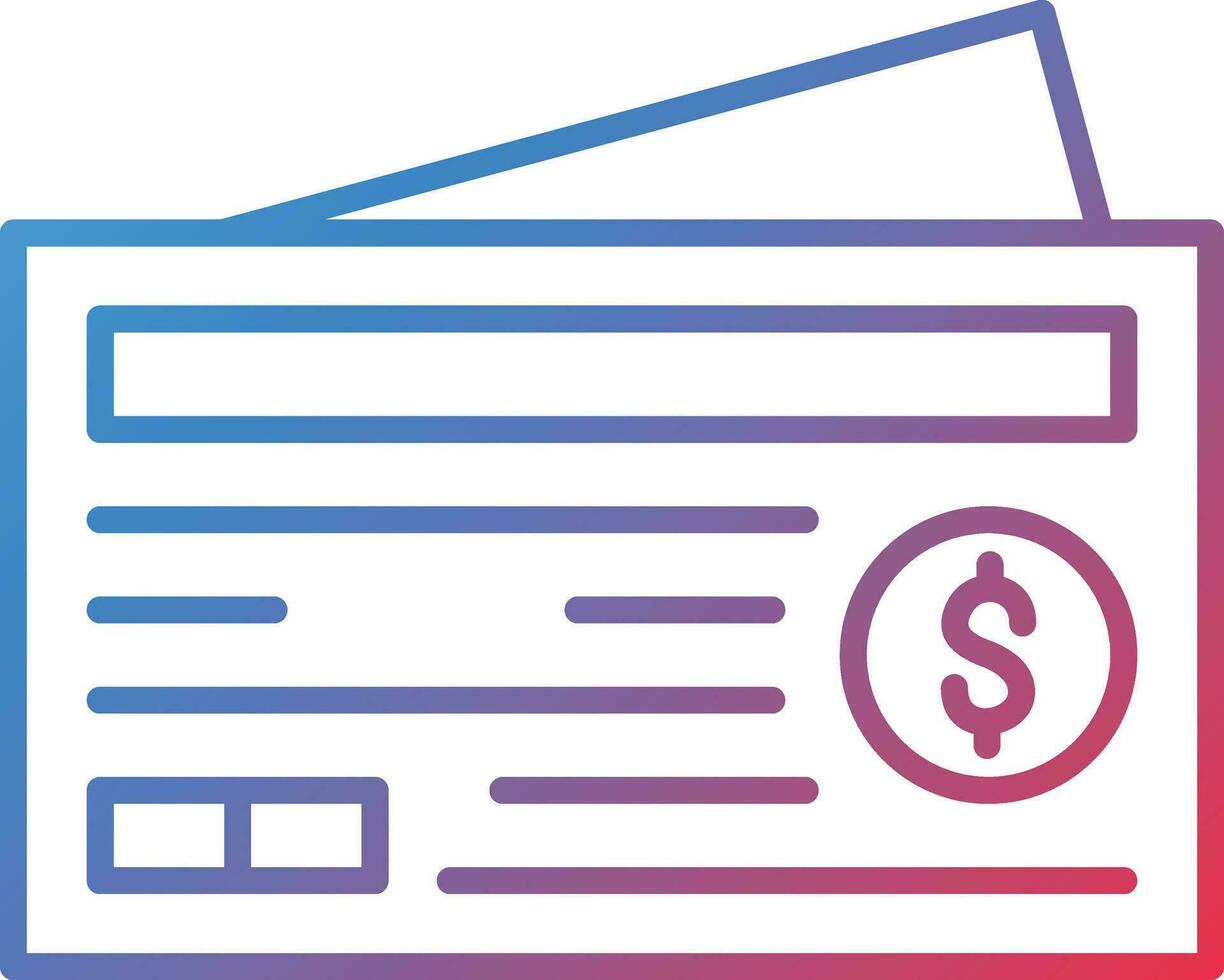 Cheque Vector Icon