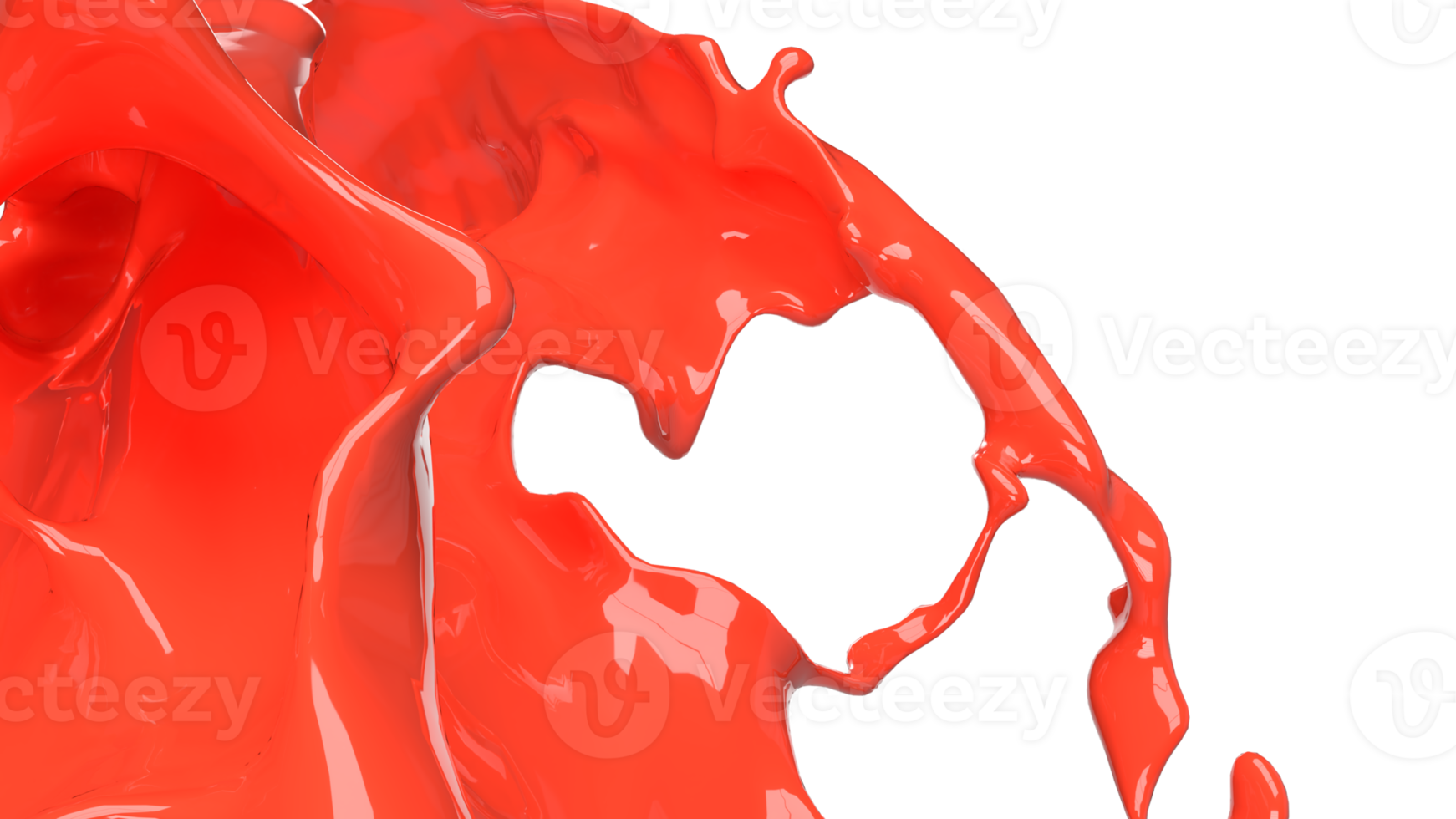 The Blood splash  png image 3d rendering
