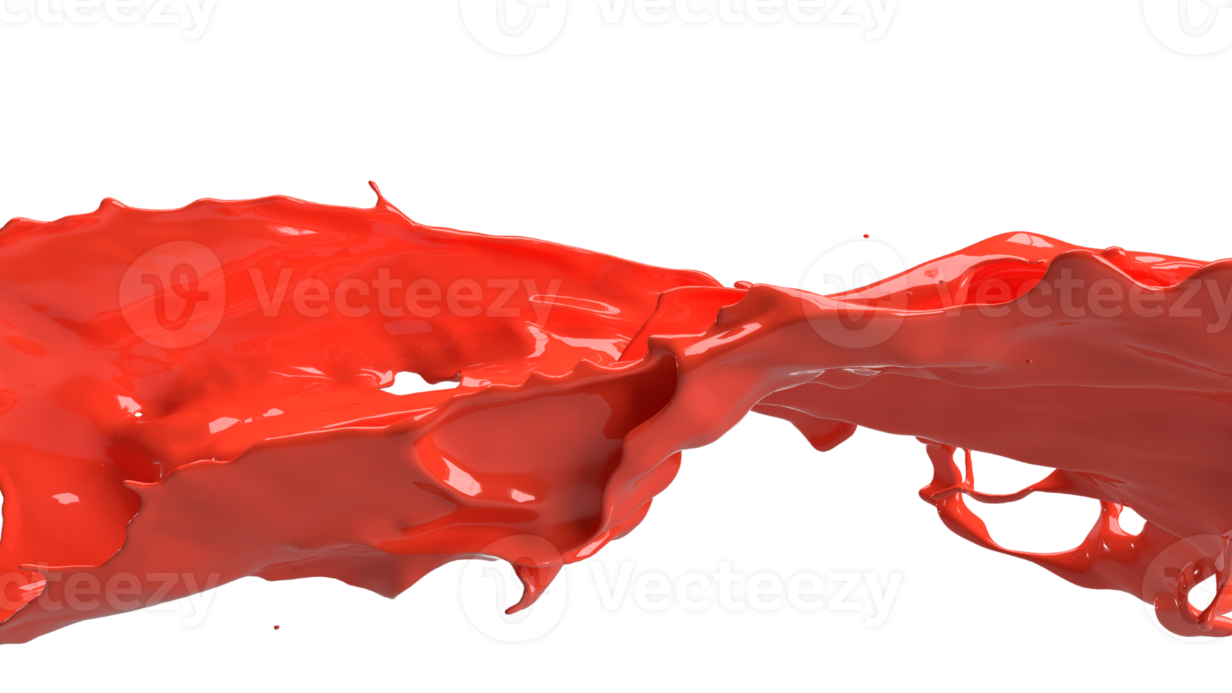 The Blood splash  png image 3d rendering
