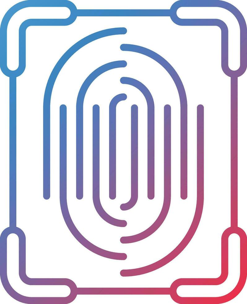 Dactyloscopic Data Vector Icon