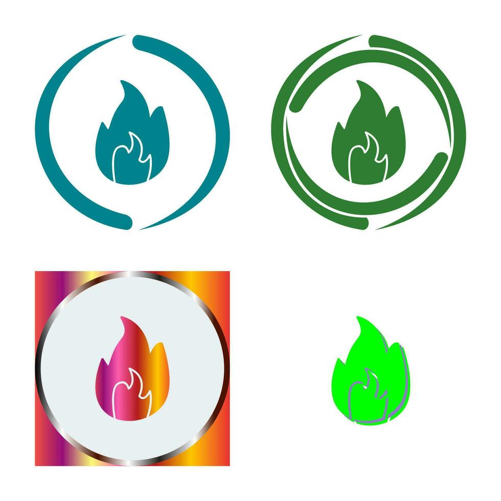 Unique Flame Vector Icon
