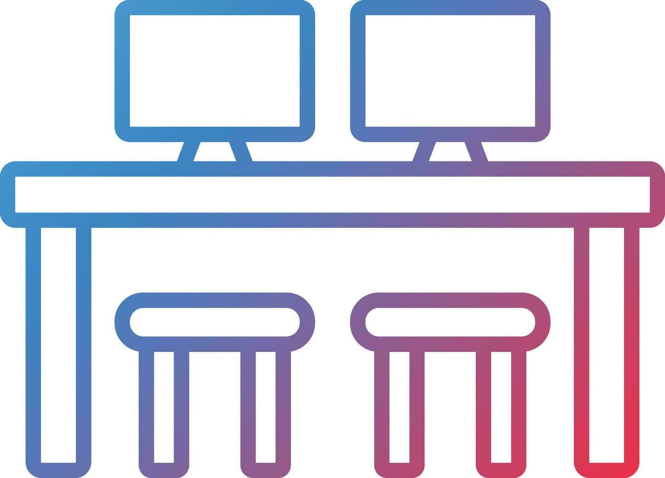 Coworking Space. Vector Icon