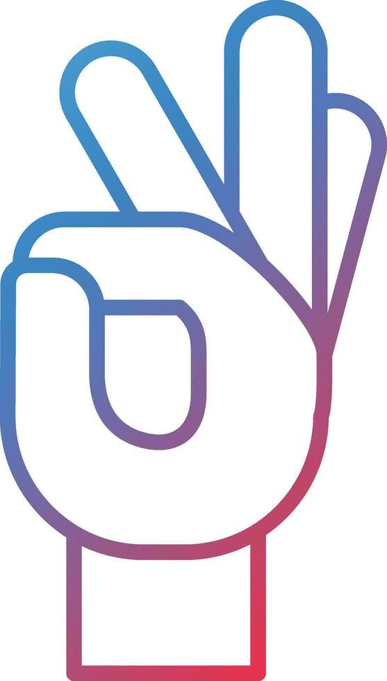 Okay Hand Sign Vector Icon