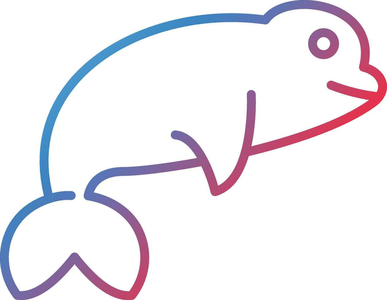 Beluga Whale Vector Icon