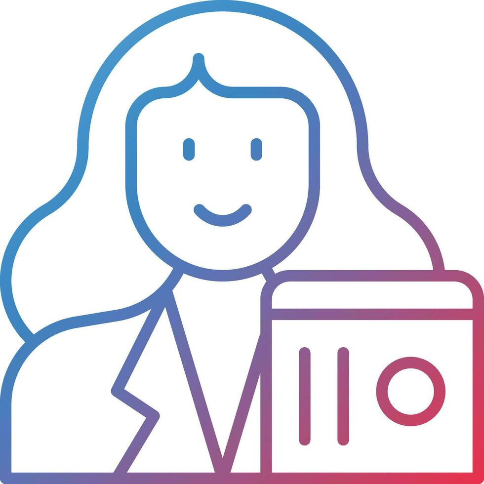 Data Scientist Female Vector Icon