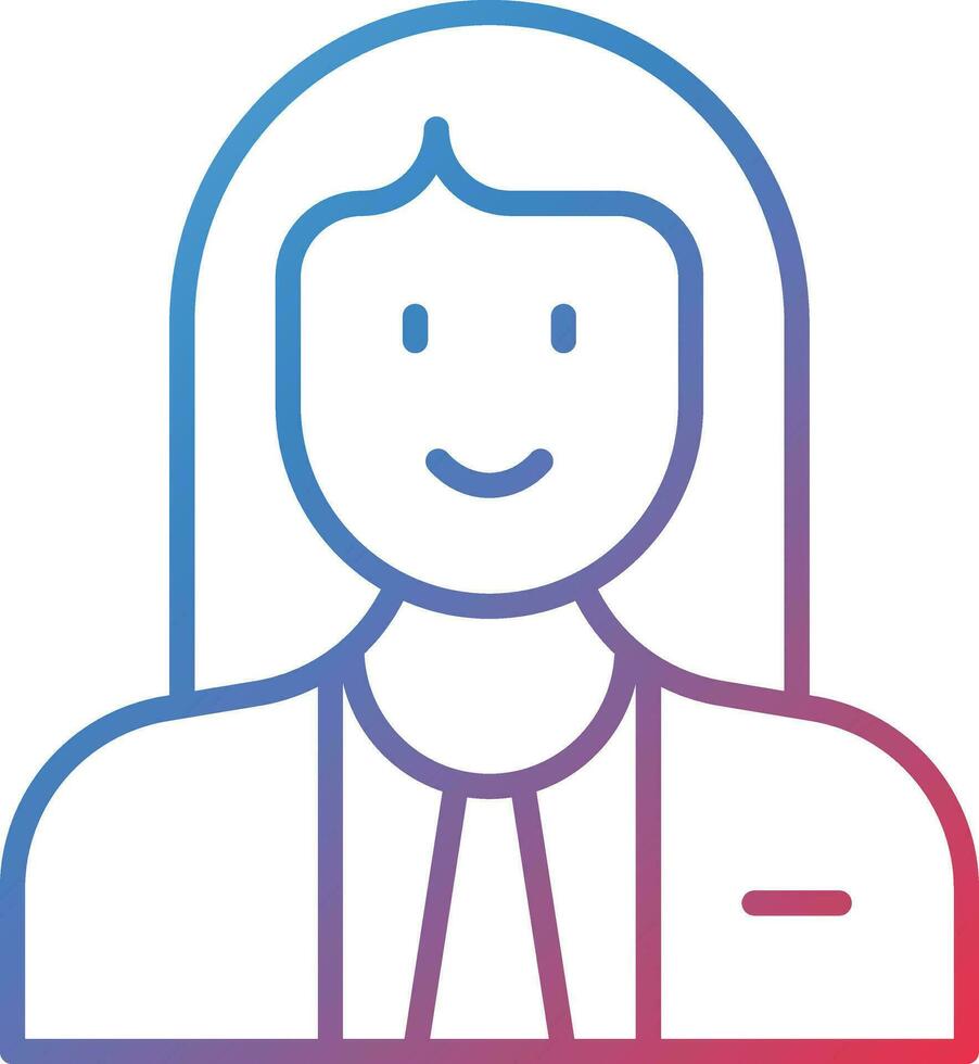 Judge Female Vector Icon