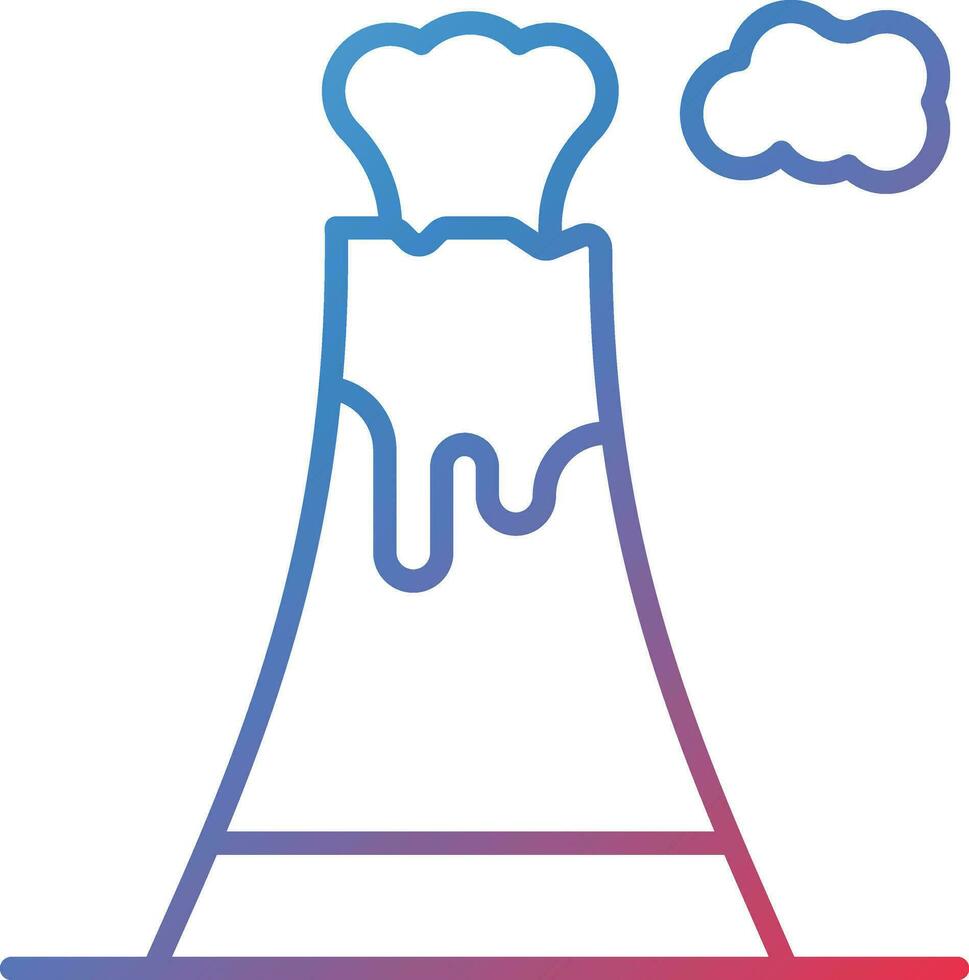 Volcano Eruption Vector Icon