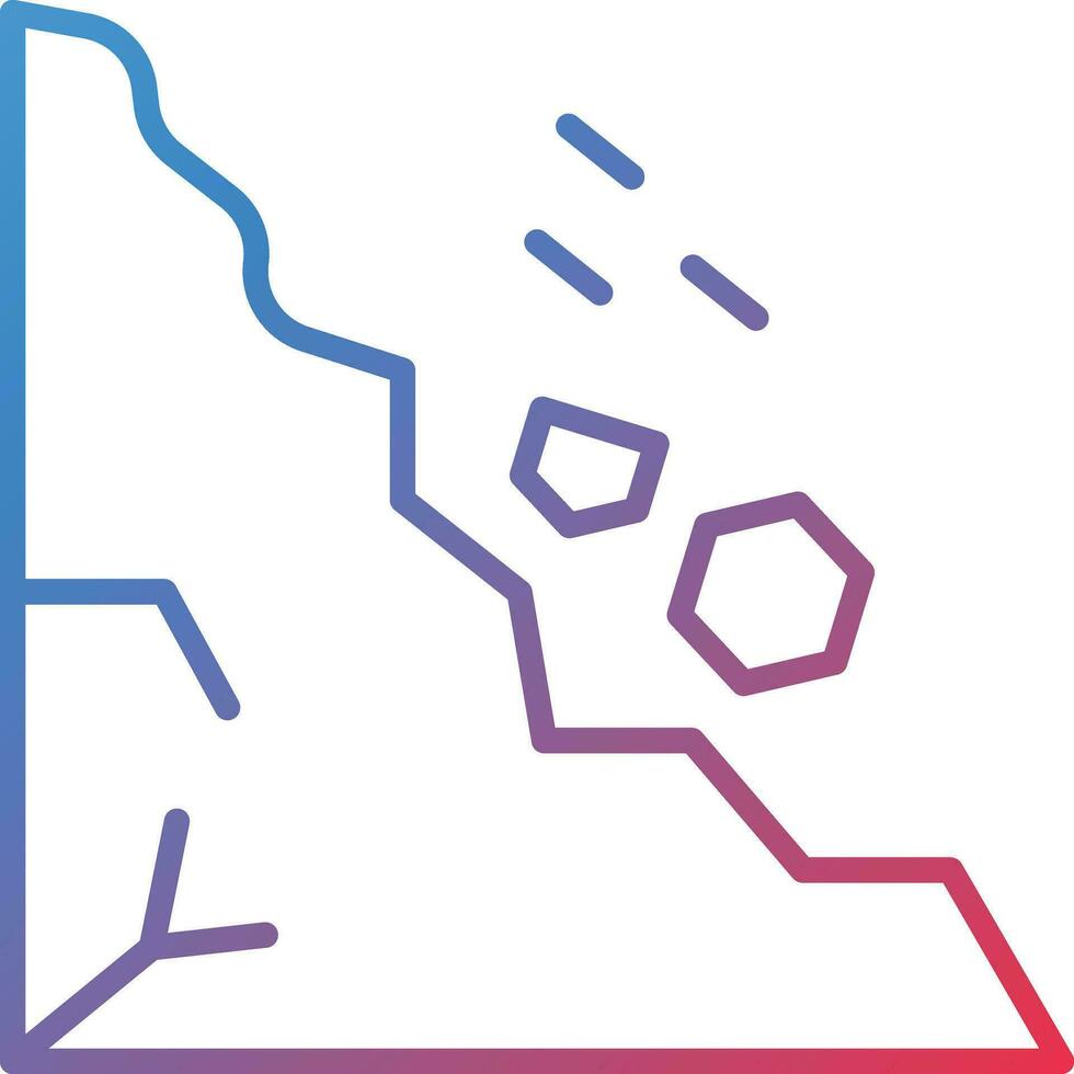 Rock Sliding Vector Icon