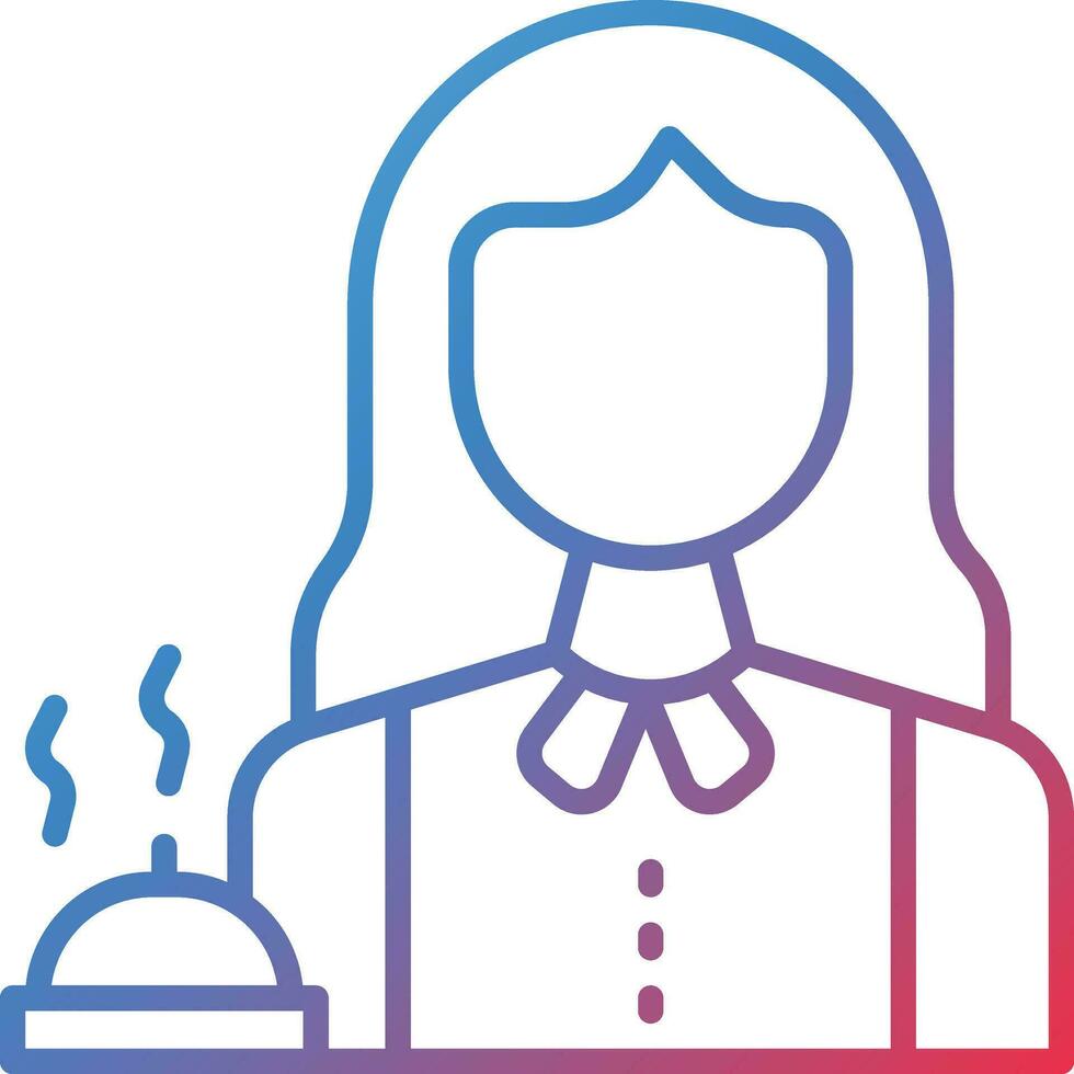 Waitress Vector Icon