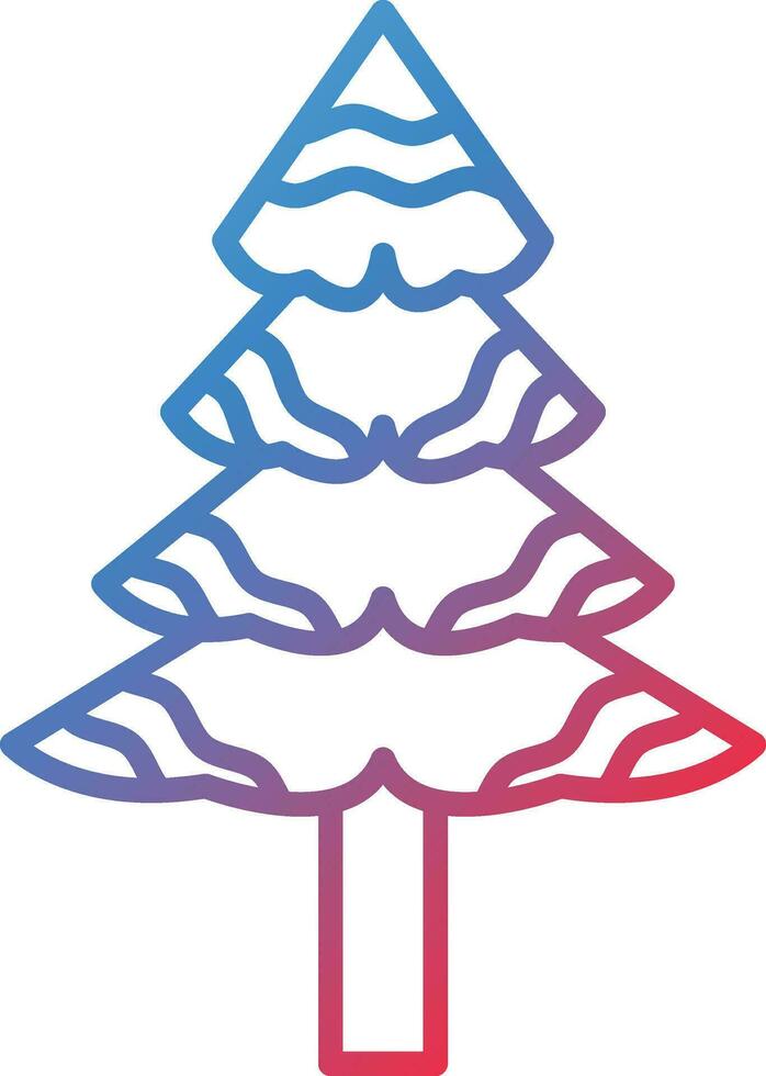 Snow Covered Tree Vector Icon
