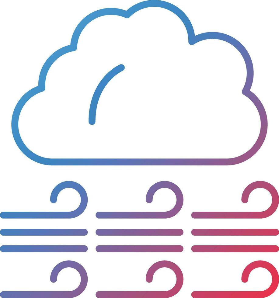 Windy Vector Icon