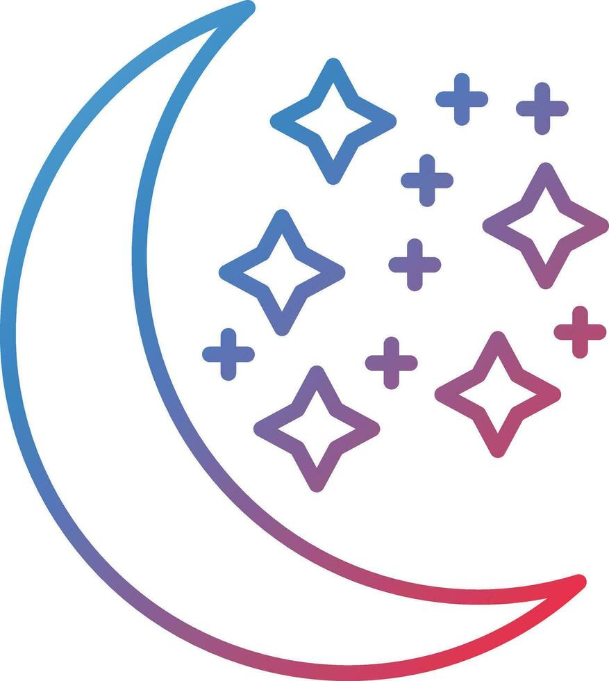 Waxing Moon Vector Icon