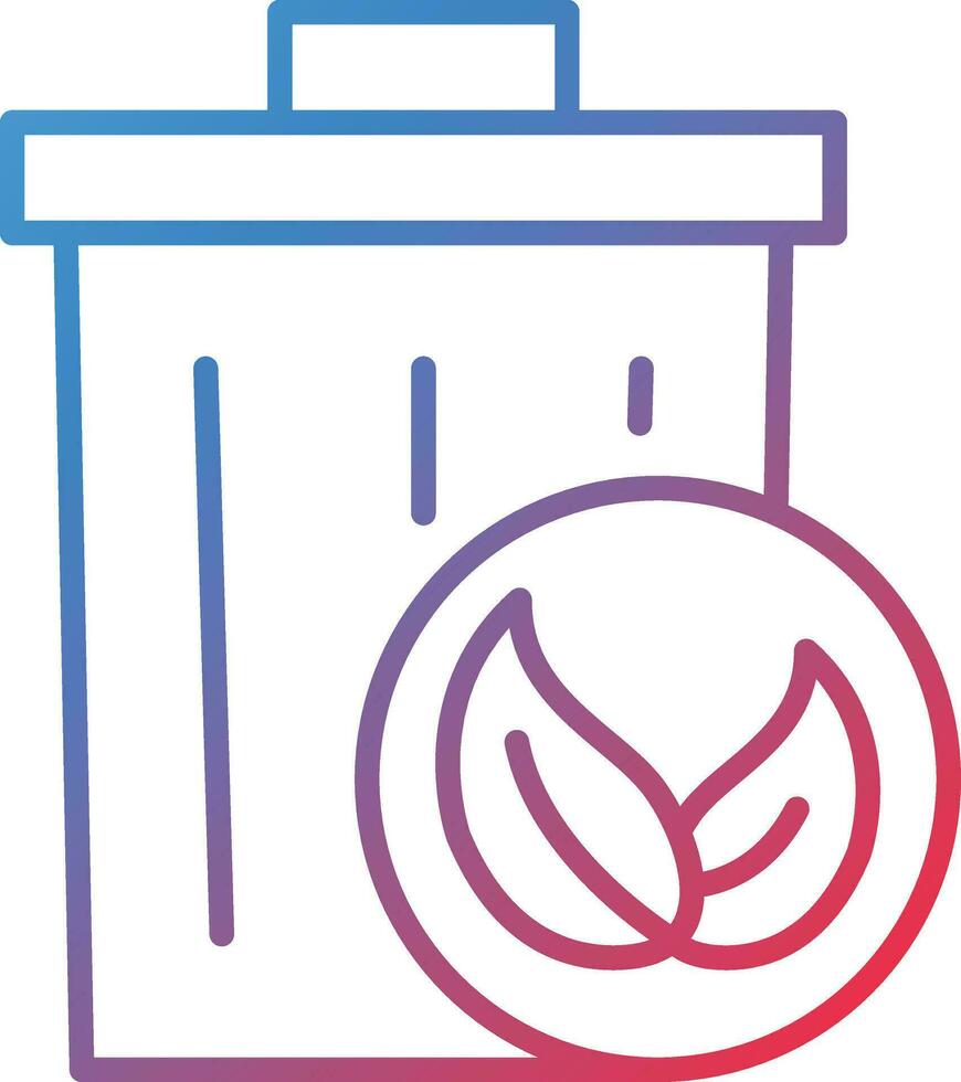 Eco Trash Bin Vector Icon