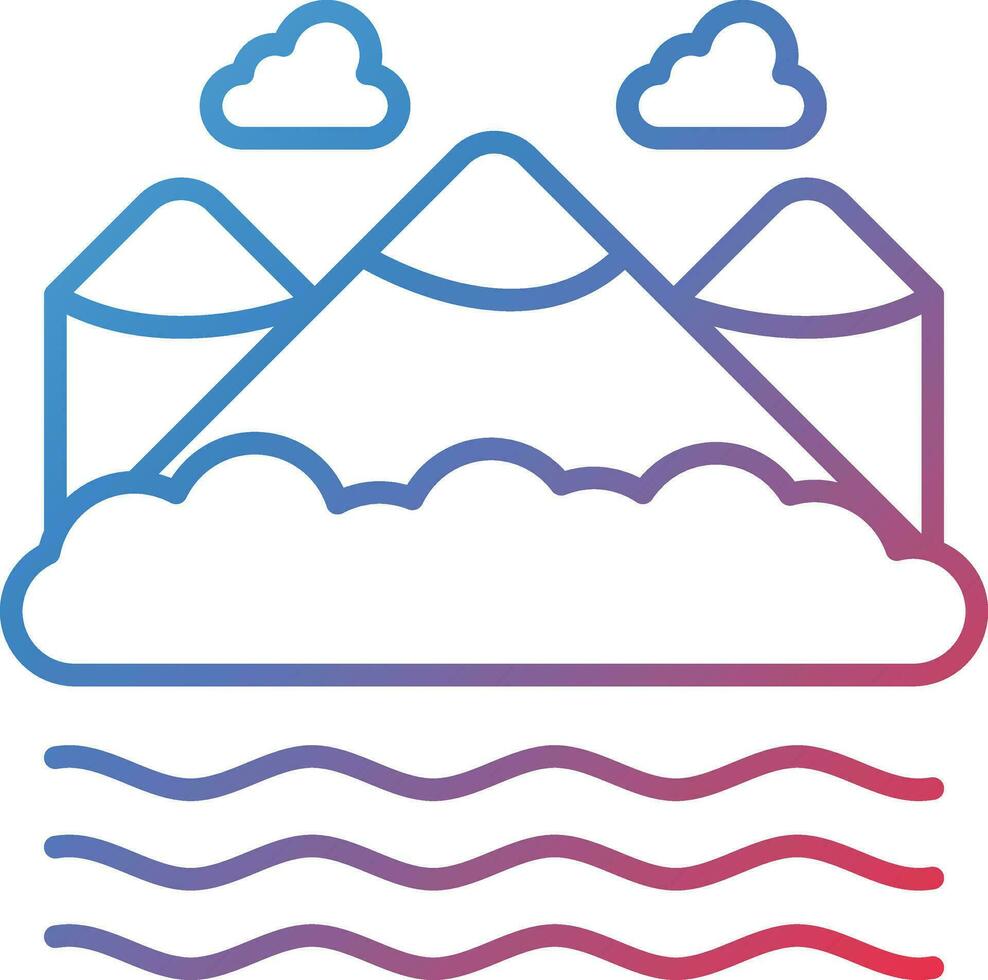 Lake Landscape Vector Icon