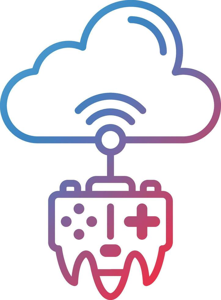 Cloud Game Vector Icon