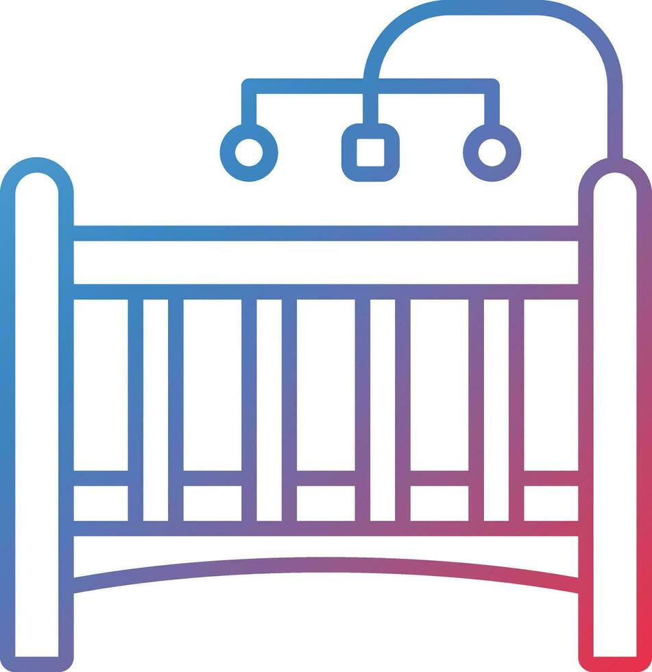 Baby Crib Vector Icon