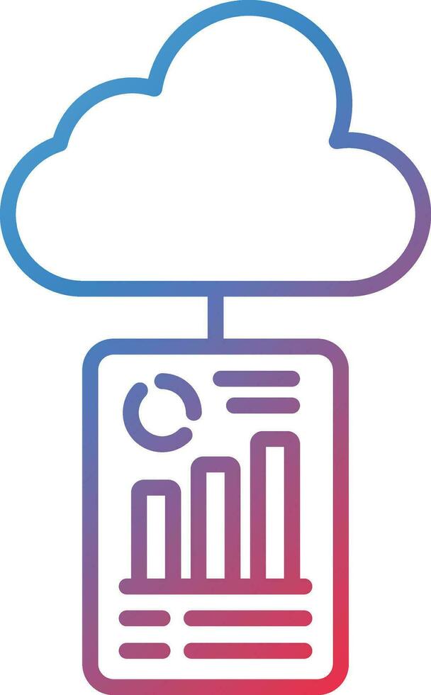 Cloud Reporting Vector Icon