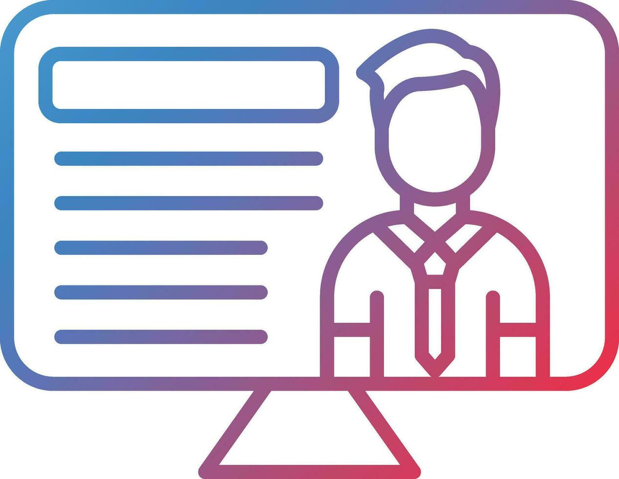 Online Lecture Vector Icon