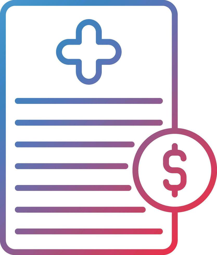 Medical Bill Vector Icon