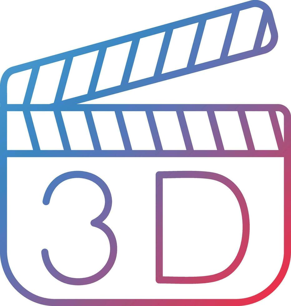 3d película vector icono