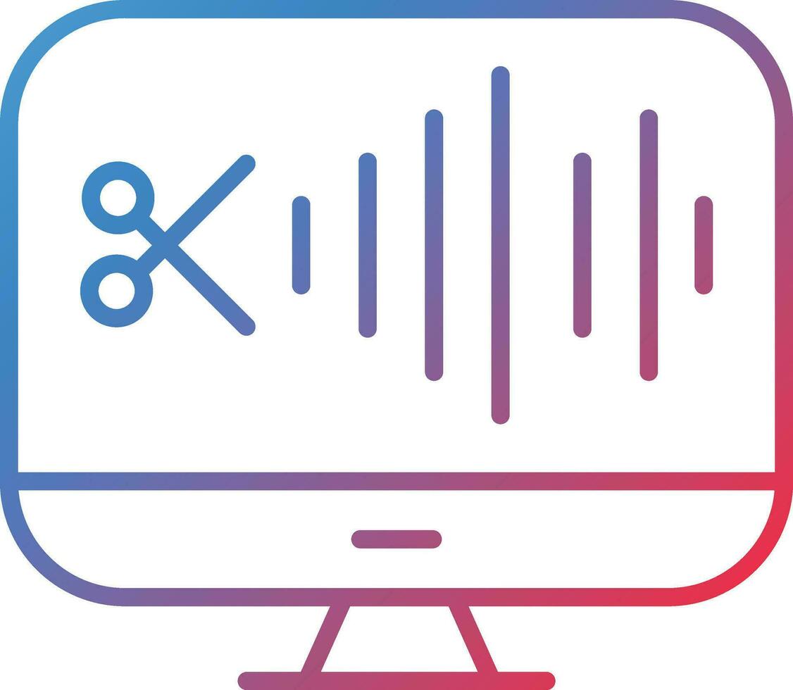 Audio Editing Vector Icon