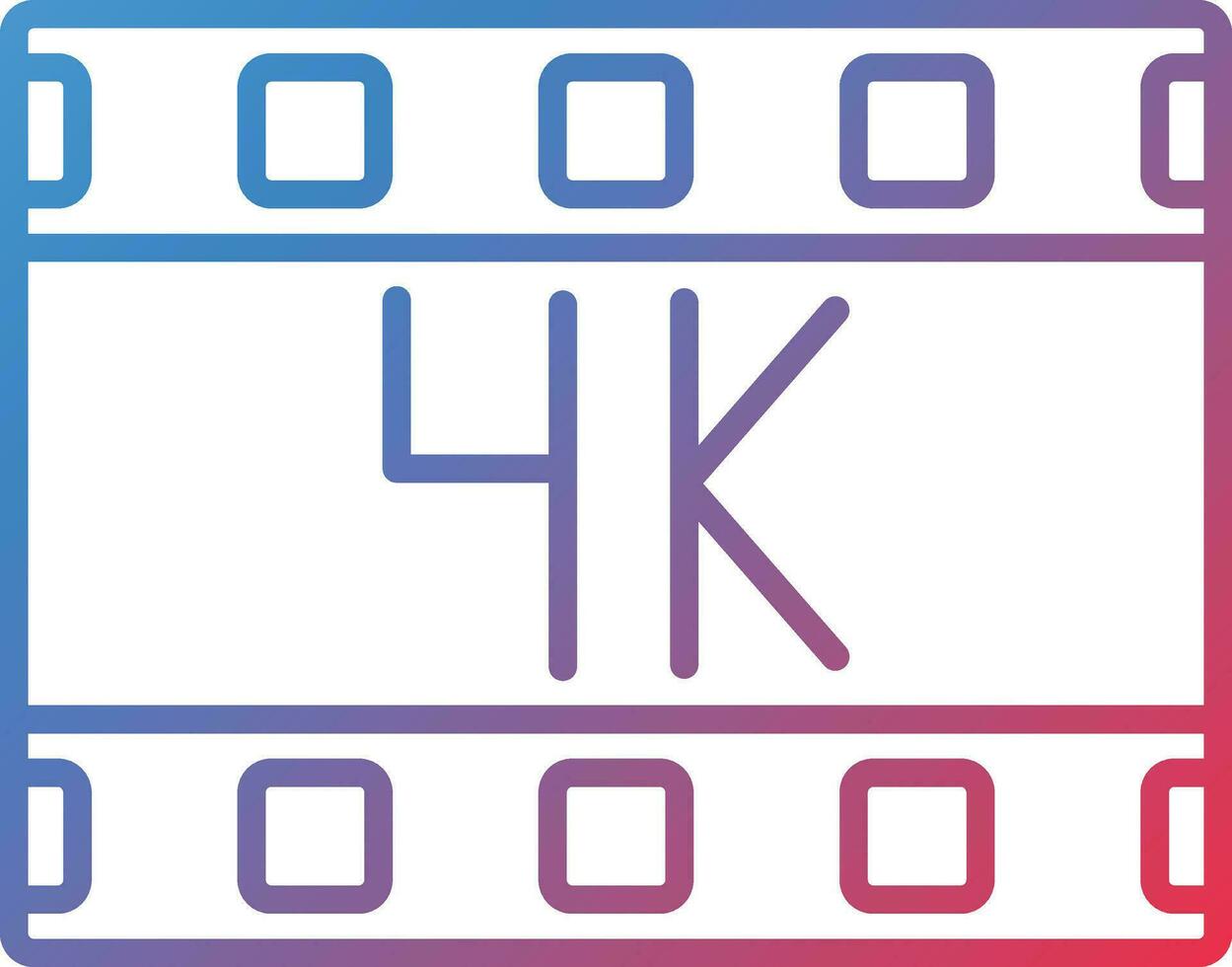 4k Film Vector Icon