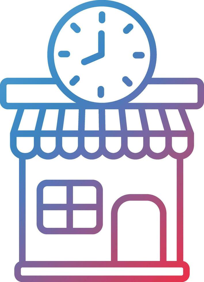Clock Shop Vector Icon