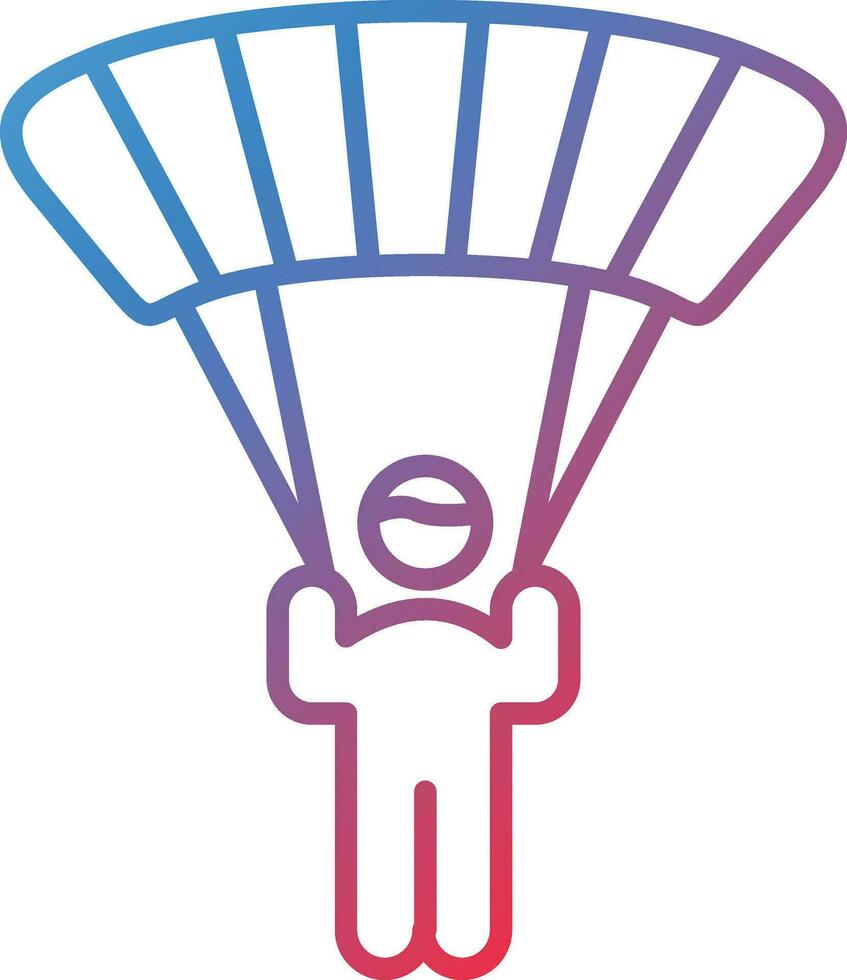 Sky Diver Vector Icon