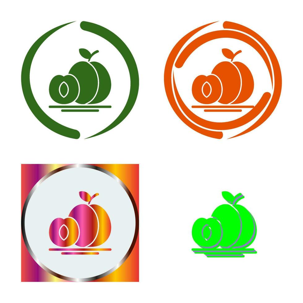 Apricot Vector Icon