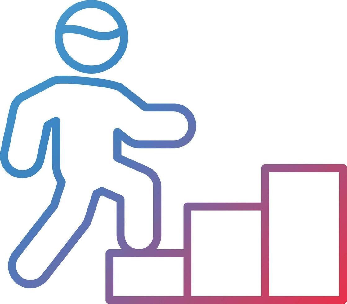 Person Climbing Stairs Vector Icon