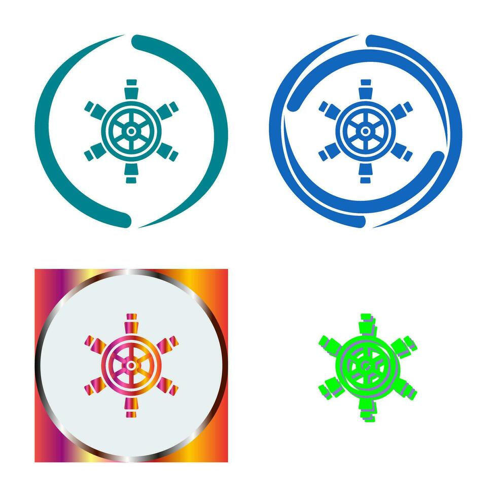 Ship Wheel Vector Icon