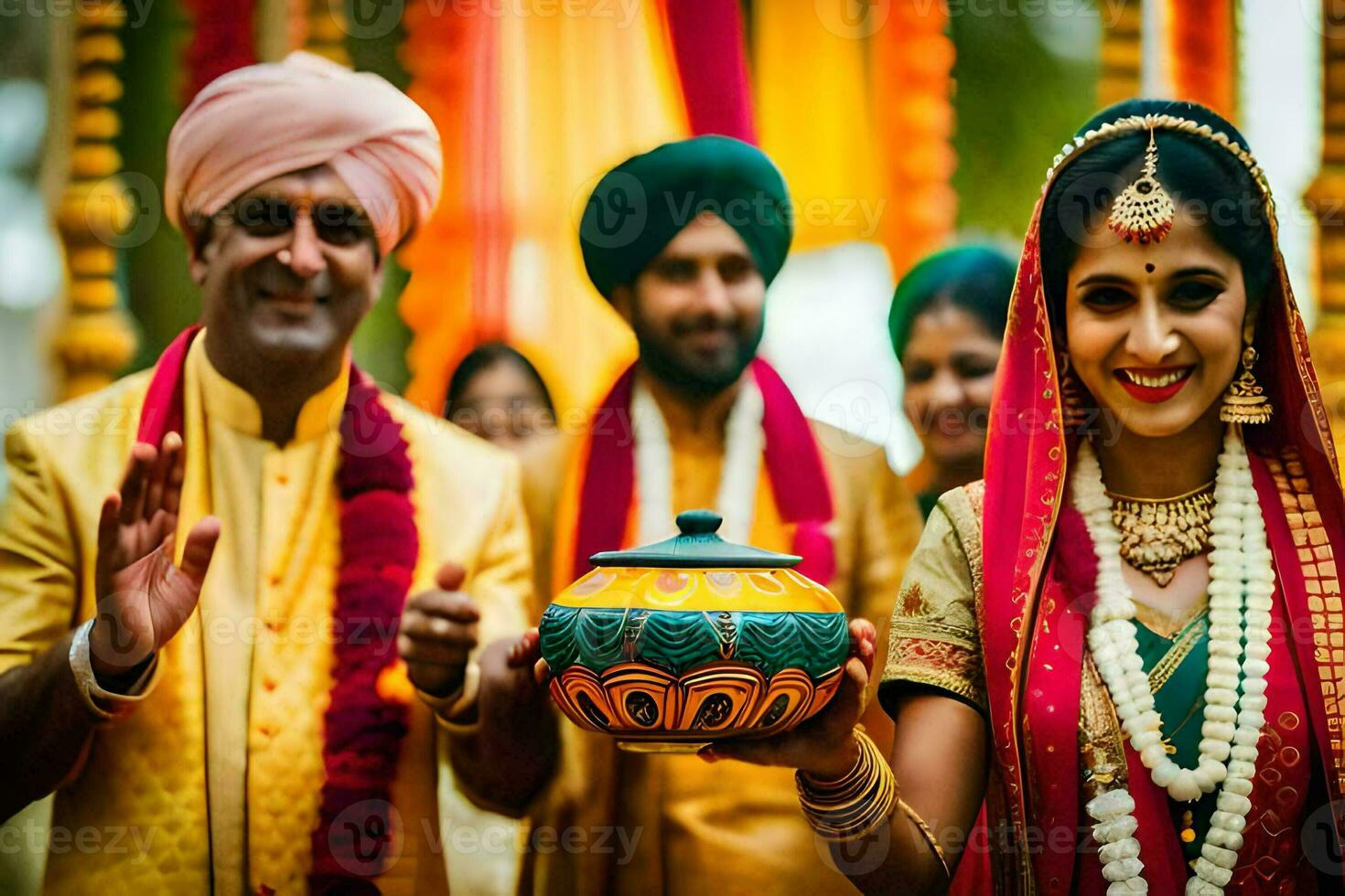 indian wedding in bangalore. AI-Generated photo
