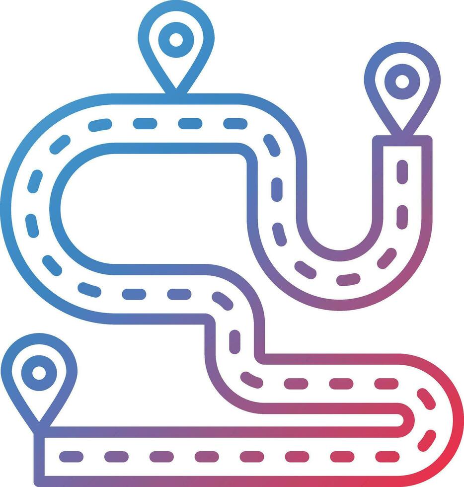 Race Route Vector Icon