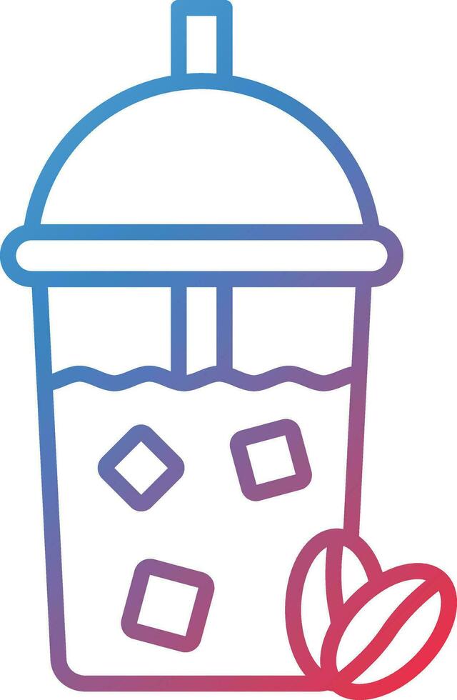 Iced Coffee Vector Icon